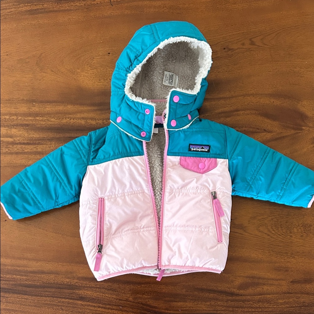Patagonia Baby Jacket in Teal and Pink